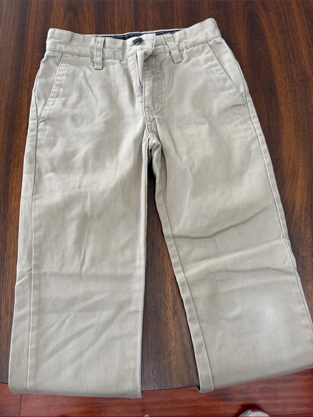 Boys Classic Straight Chino Pants - Light Beige
